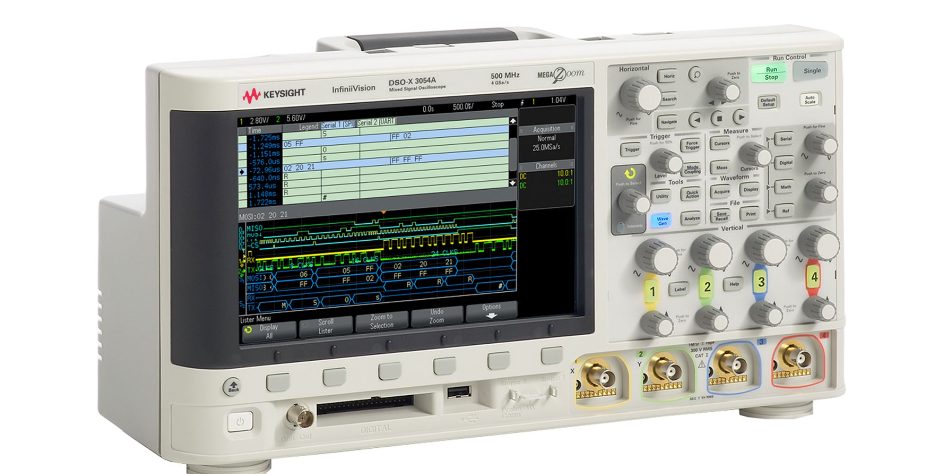 是德科技DSOX3054A数字示波器 500MHz 4通道 高速信号捕获测试仪器